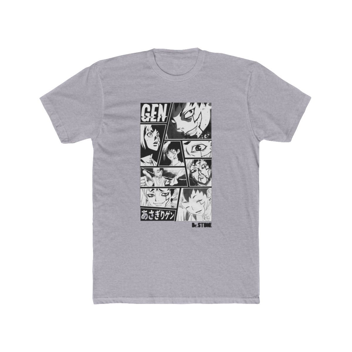 Dr. STONE Gen Black & White Panels T Shirt