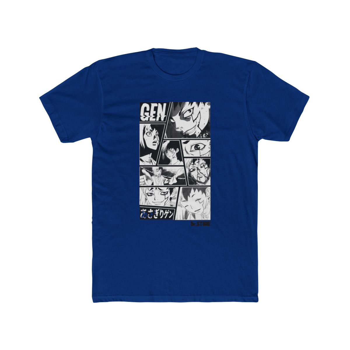 Dr. STONE Gen Black & White Panels T Shirt | Dr. Stone Official