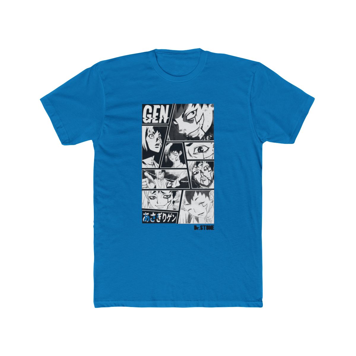 Dr. STONE Gen Black & White Panels T Shirt | Dr. Stone Official