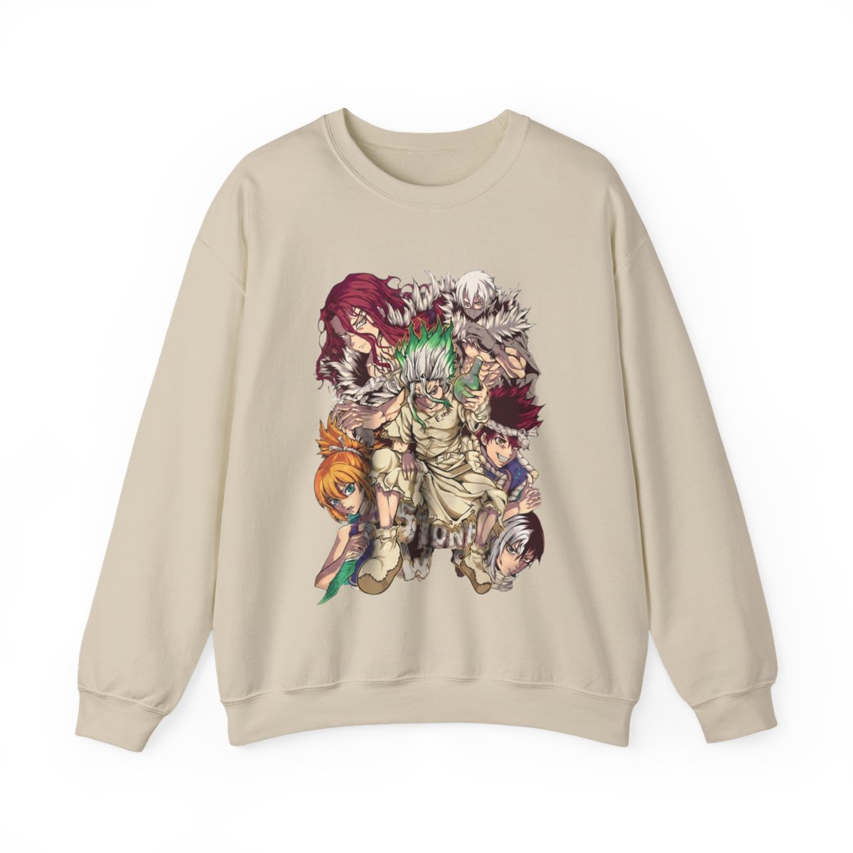 Dr Stone Hoodies, Anime Hoodies, Vintage Sweater - Artsholic - Fan Art Merch | Dr. Stone - alternate angle 4, merchandise